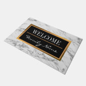 Luxury Silver Glitter Marble Customize Doormat Deurmat (Schuin)