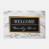 Luxury Silver Glitter Marble Customize Doormat Deurmat (Voorkant)