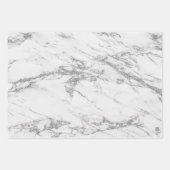 Luxury Silver Glitter Marble Customize Inpakpapier Vel (Voorkant 2)