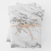 Luxury Silver Glitter Marble Customize Inpakpapier Vel (In situ)