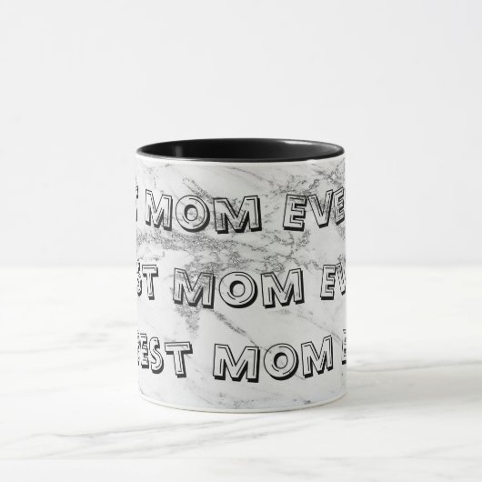 Luxury Silver Glitter Marble Customize Mok (Midden)