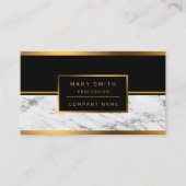 Luxury Silver Glitter Marble Customize Visitekaartje (Voorkant)