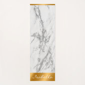 Luxury Silver Glitter Marble Customize Yogamat (Voorkant)