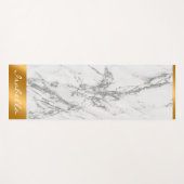 Luxury Silver Glitter Marble Customize Yogamat (Voorkant (horizontaal))