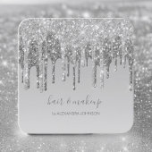 Luxury Silver Glitter Sparkle Hair Makeup Visitekaartje