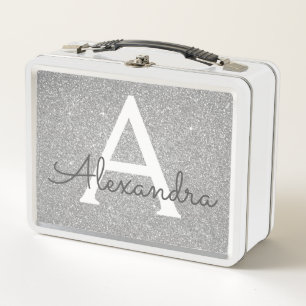 Luxury Silver Glitter & Sparkle Monogram