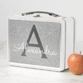 Luxury Silver Glitter & Sparkle Monogram (In situ)