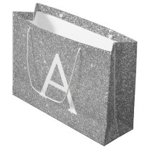 Luxury Silver Glitter & Sparkle Monogram