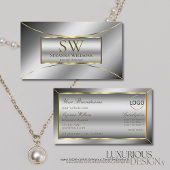 Luxury Silver Gold Decor met monogram en Logo Visitekaartje