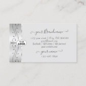 Luxury Silver Grey  Grenzen Juwelen met Logo Visitekaartje (Achterkant)