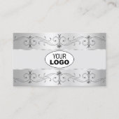 Luxury Silver Grey  Grenzen Juwelen met Logo Visitekaartje (Voorkant)