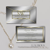 Luxury Silver Luminous Gold Decor met Monogram Visitekaartje