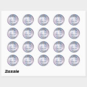 Luxury Silver-omhulde Glitter-productlabels Ronde Sticker (Vel)