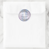 Luxury Silver-omhulde Glitter-productlabels Ronde Sticker (Tas)