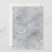 Luxury Silver op Pearl 25th Jubileum Party Kaart (Achterkant)