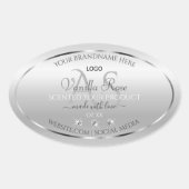 Luxury Silver Product Label Diamonds Logo (Voorkant)