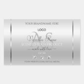 Luxury Silver Product Label Diamonds Logo (Voorkant)