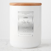 Luxury Silver Product Label Diamonds Logo Voedselcontainer Etiket (Voorkant)