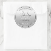 Luxury Silver Product Labels Diamonds en Monogram (Tas)