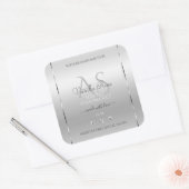 Luxury Silver Product Labels Diamonds en Monogram (Envelop)