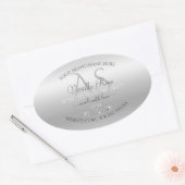 Luxury Silver Product Labels Diamonds en Monogram (Envelop)