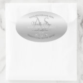 Luxury Silver Product Labels Diamonds en Monogram (Tas)