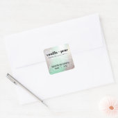 Luxury Silver Shimmer Mint Candle Labels (Envelop)