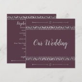 Luxury Silver Wedding Uitnodiging (Voorkant / Achterkant)