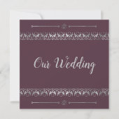 Luxury Silver Wedding Uitnodiging (Voorkant)