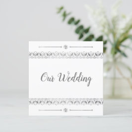 Luxury Silver Wedding Uitnodiging