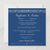 Luxury Silver Wedding Uitnodiging (Achterkant)