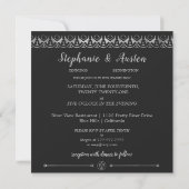 Luxury Silver Wedding Uitnodiging (Achterkant)