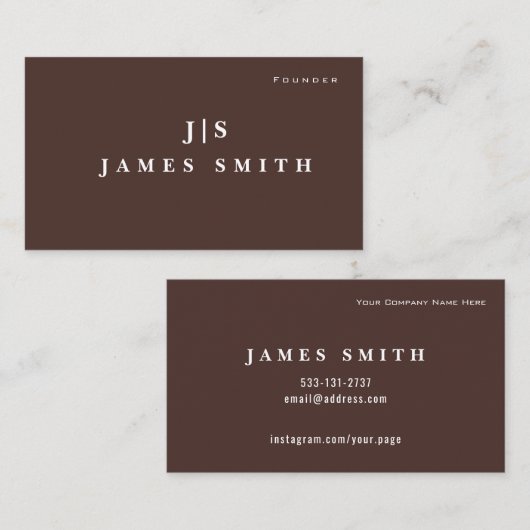 Luxury Small Business Business Card | Editable Visitekaartje (Voorkant / Achterkant)