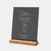 Luxury Smoked Acrylic Bar Menu Sign Acryl Bord (Hoek)