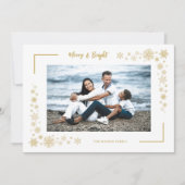 Luxury Snowflakes Minimalist Photo Family Frame (Voorkant)