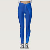 Luxury Soft Blue Wave Leggings (Voorkant)