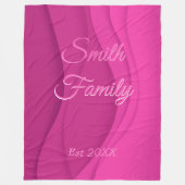 Luxury Soft Pink Wave Customize Fleece Deken (Voorkant)