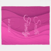 Luxury Soft Pink Wave Customize Fleece Deken (Voorkant (Horizontaal))