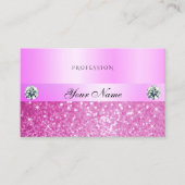 Luxury Sparking Girly Pink Glitter met Diamonds Visitekaartje (Voorkant)