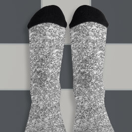 Luxury Sparkly Silver Grey Glitter Sokken