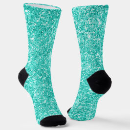 Luxury Sparkly Turquoise Glitter Sokken