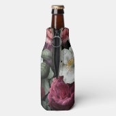 Luxury, speciaal gepersonaliseerd Floral Gold Blac Flesjeskoeler (Fles Achterkant)
