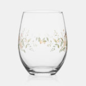 Luxury Spring Wildflower bird Rose Garden Seamless Wijnglas Zonder Voet (Links)