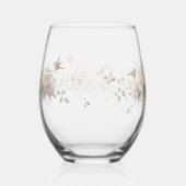 Luxury Spring Wildflower bird Rose Garden Seamless Wijnglas Zonder Voet (Rechts)