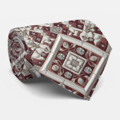 Luxury Statement Burgundy Moroccan Neck Tie Stropdas (Opgerold)