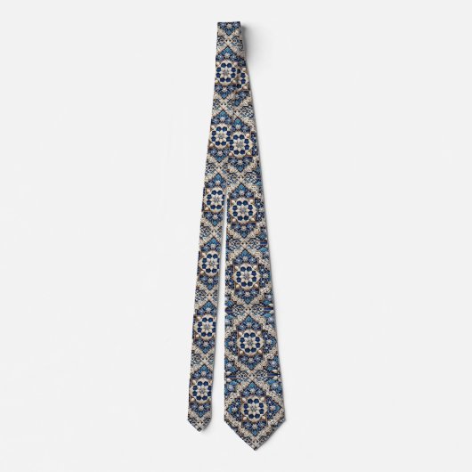 Luxury Statement Moroccan Diamond Neck Tie Stropdas (Achterkant)