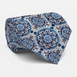 Luxury Statement Moroccan Tiled Faux Silk Neck Tie Stropdas