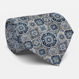 Luxury Statement Moroccan Tiled Faux Silk Neck Tie Stropdas
