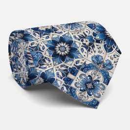 Luxury Statement Moroccan Tiled Faux Silk Neck Tie Stropdas