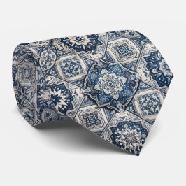 Luxury Statement Moroccan Tiled Faux Silk Neck Tie Stropdas